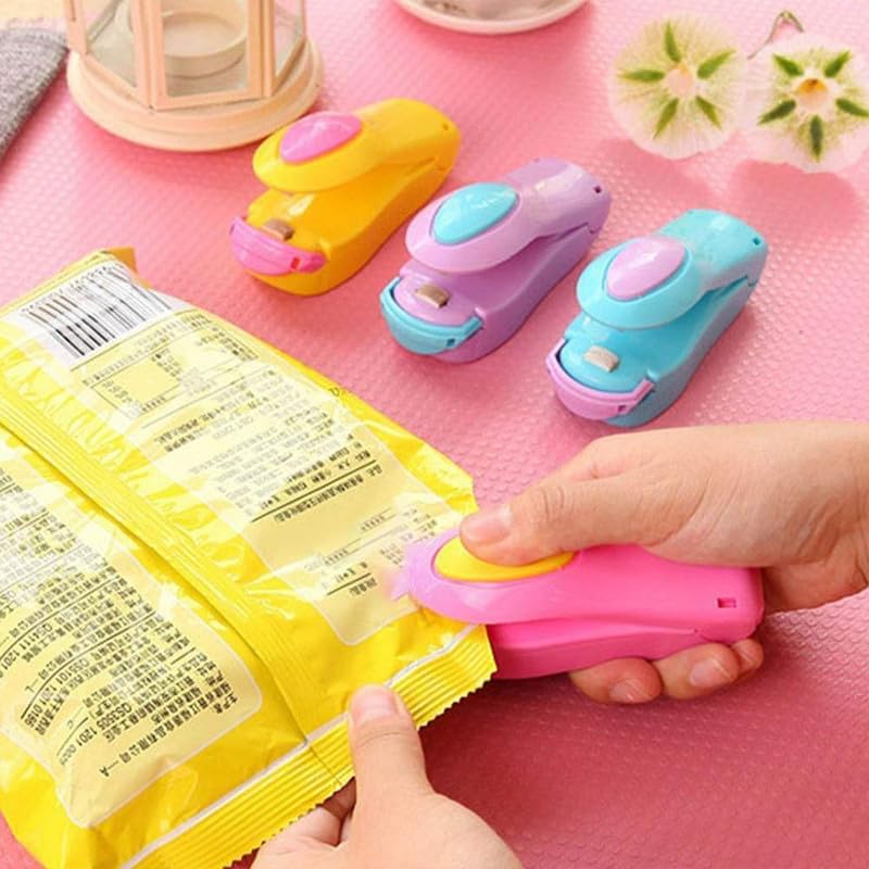 Portable Mini Bag Sealer Machine | 2-in-1 Heat Sealer & Cutter for Snack Bags, Food Storage & Kitchen